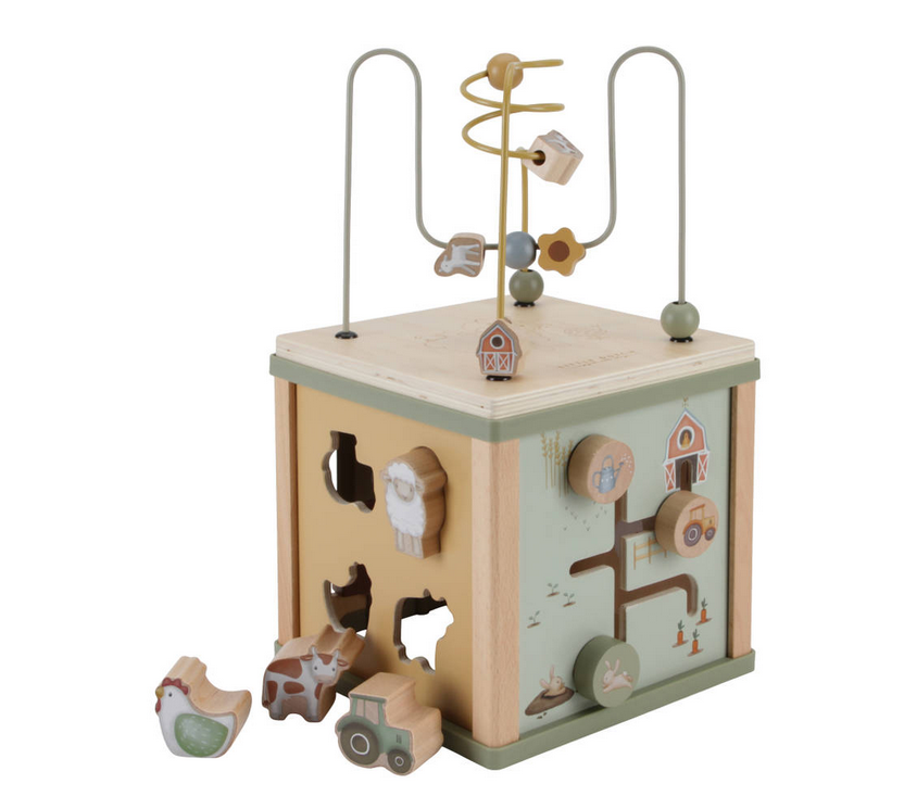 Houten Activiteitenkubus Little Dutch Little Farm Houten Activiteitenkubus Little Dutch Little Farm_1