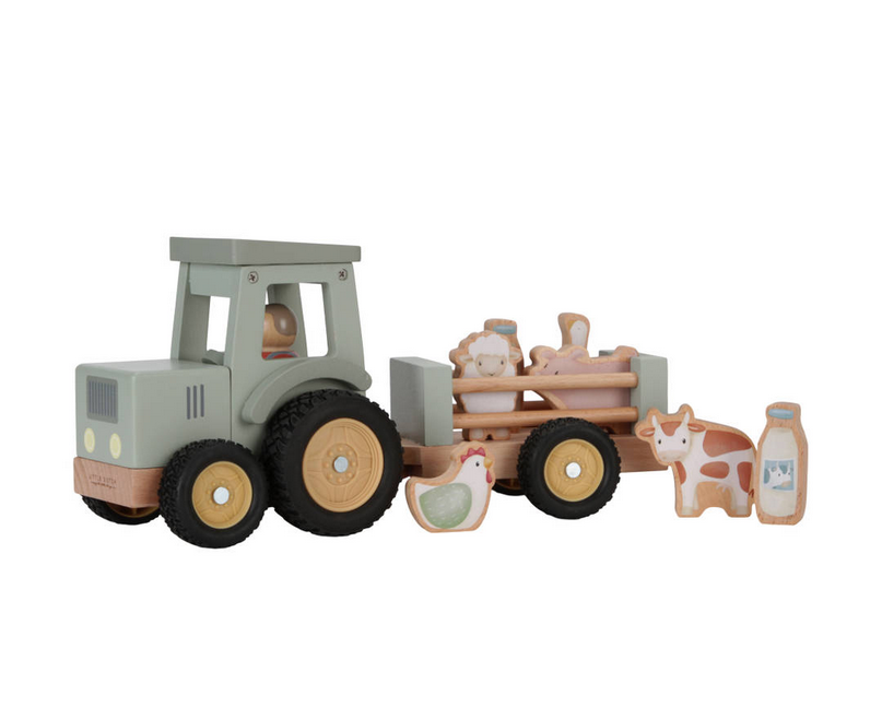 Tractor met Trailer Little Dutch Little Farm Hout Tractor met Trailer Little Dutch Little Farm Hout_1