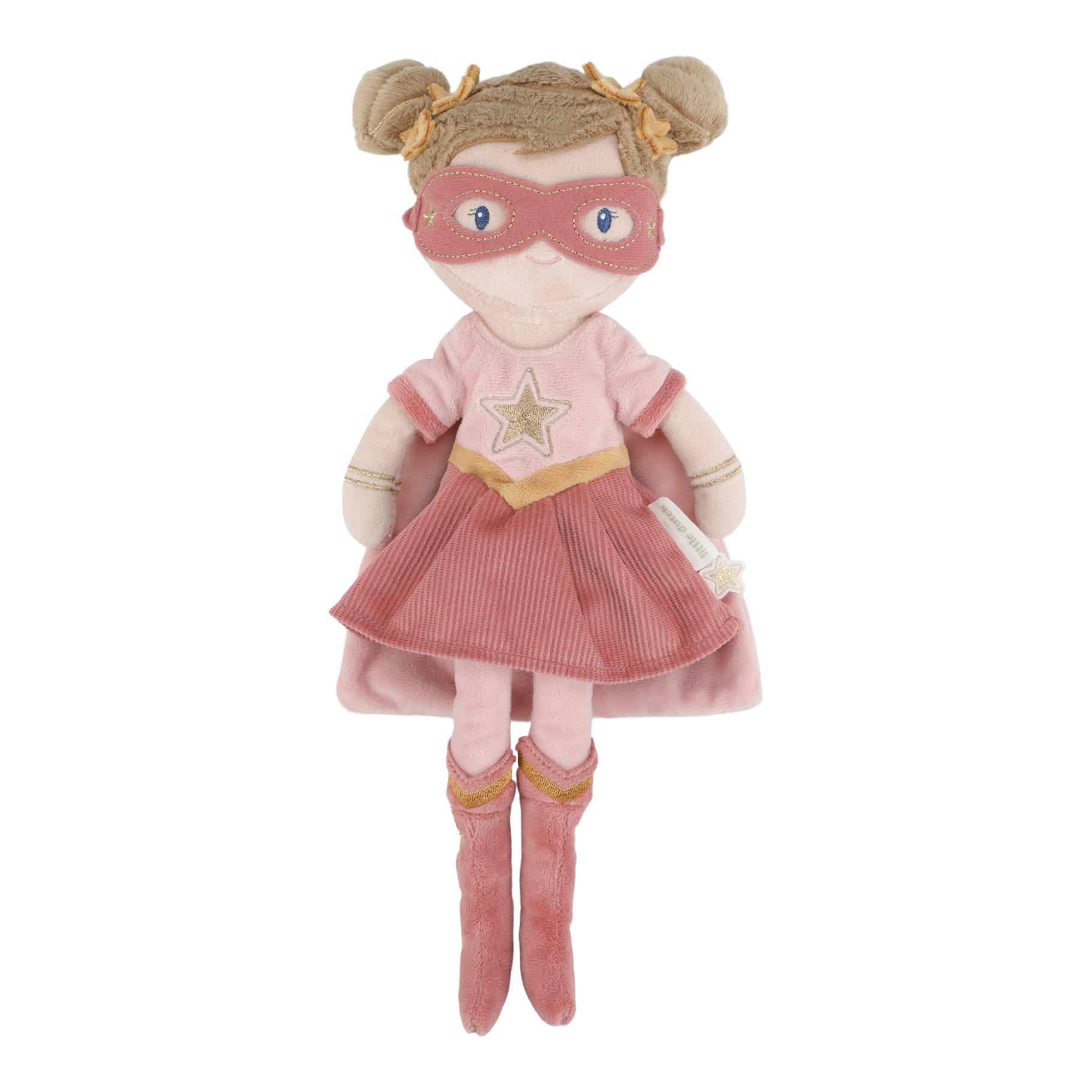 Knuffelpop Little Dutch Superhero Rosa 35cm Knuffelpop Little Dutch Superhero Rosa 35cm_1