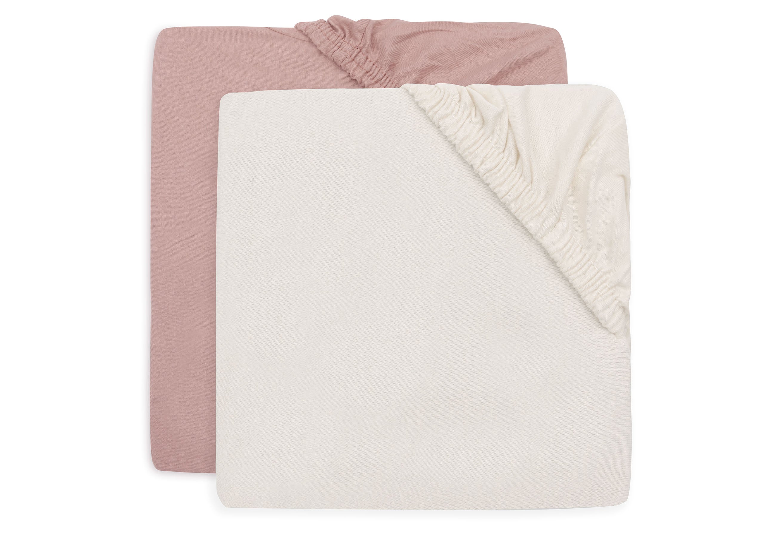 Hoeslaken Ledikant Jollein 60x120 Jersey Wild Rose/Ivory 2st Hoeslaken Ledikant Jollein 60x120 Jersey Wild Rose/Ivory 2st_1