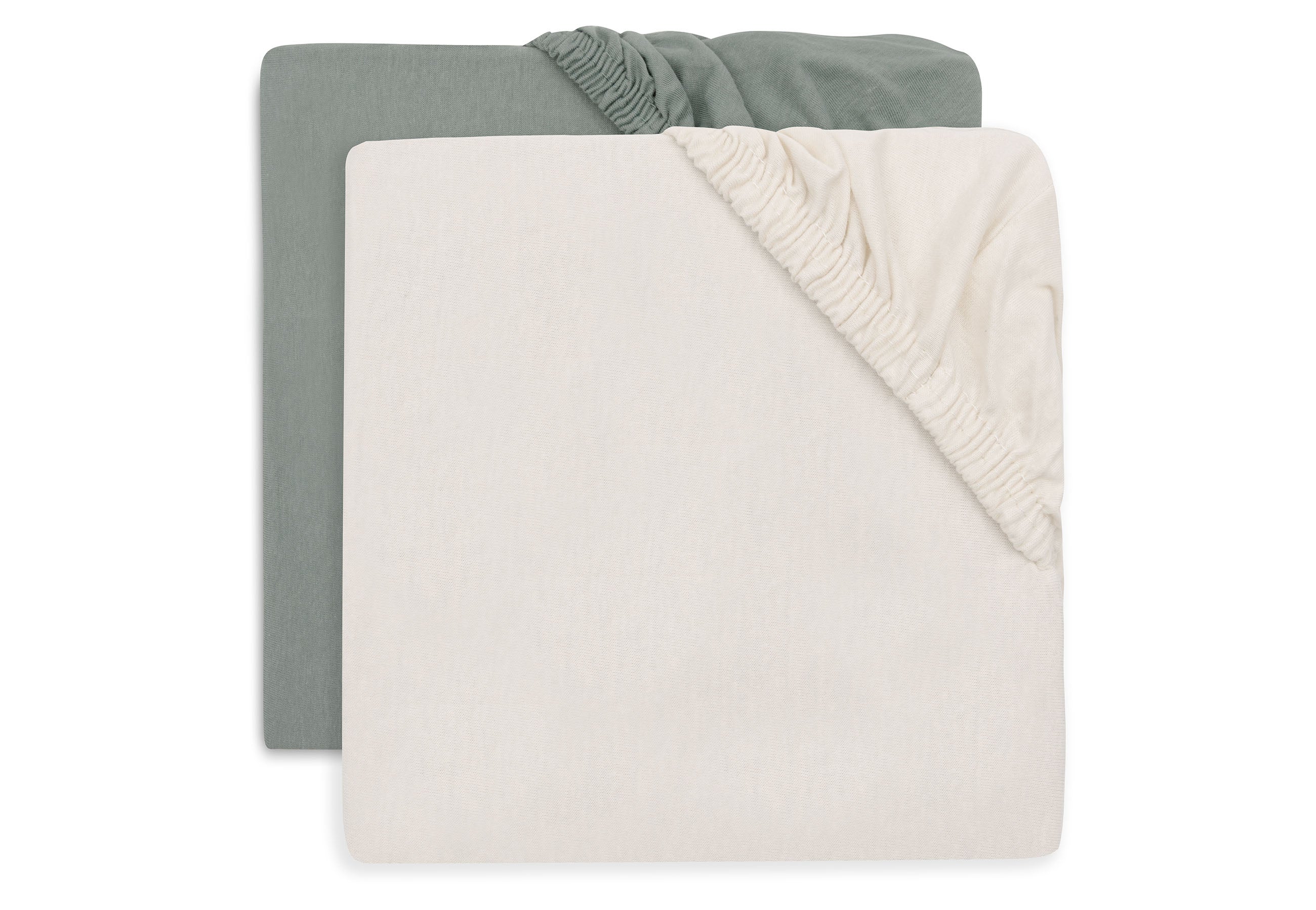 Hoeslaken Junior Jollein 70x140 Jersey Sea Green/Ivory 2st Hoeslaken Junior Jollein 70x140 Jersey Sea Green/Ivory 2st_1
