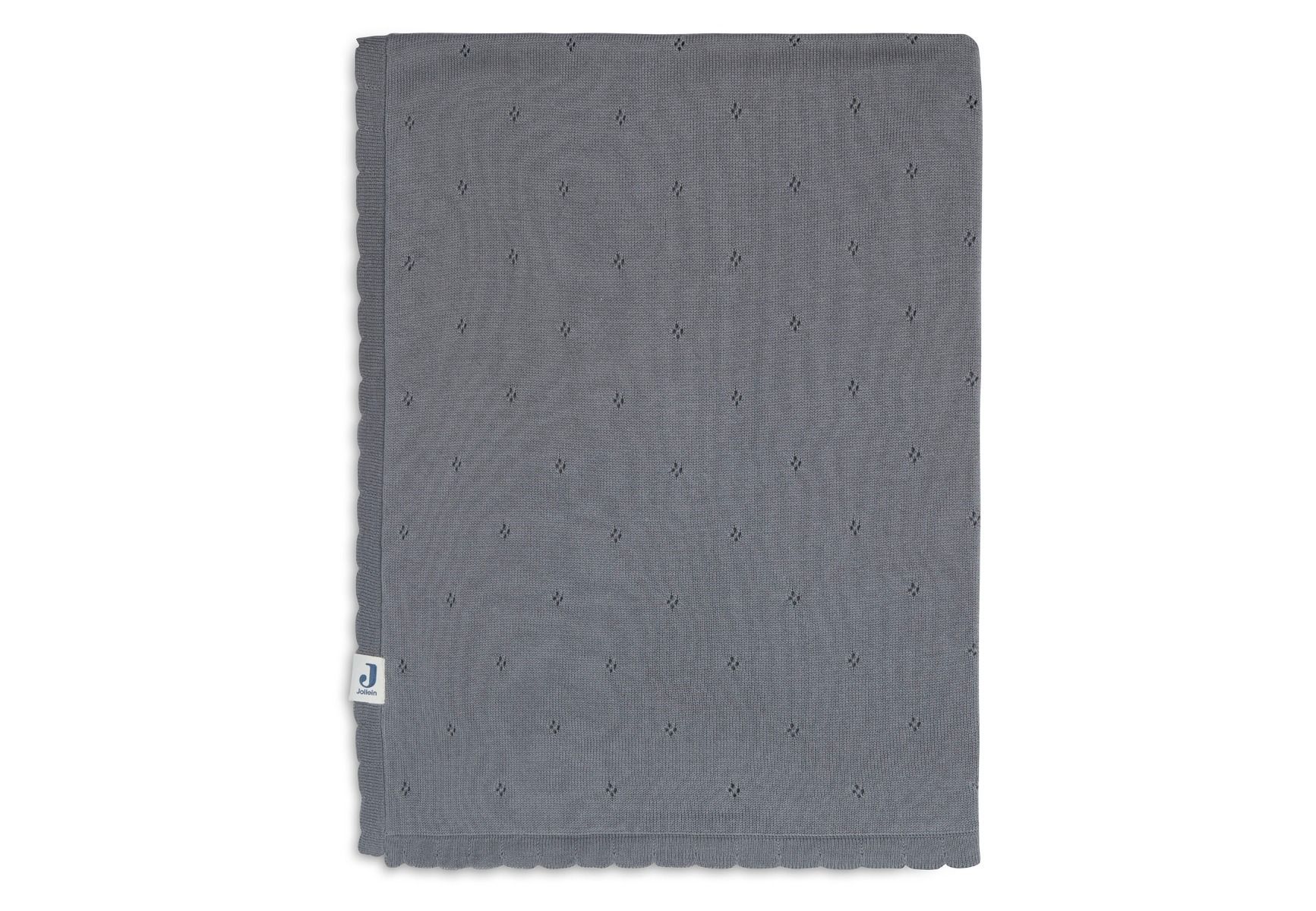 Deken Wieg Jollein 75x100 Pointelle Storm Grey Deken Wieg Jollein 75x100 Pointelle Storm Grey_1