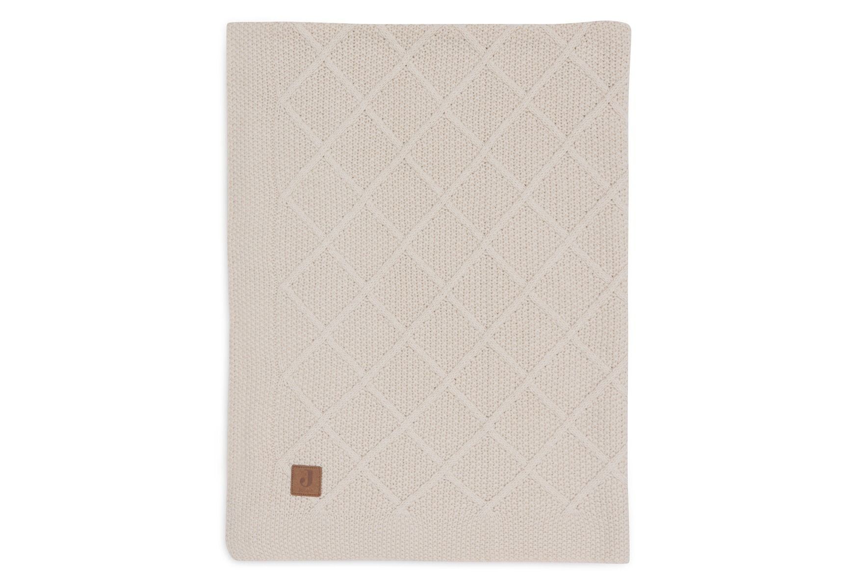 Deken Ledikant Jollein 100x150 Check Knit Oatmeal Deken Ledikant Jollein 100x150 Check Knit Oatmeal_1
