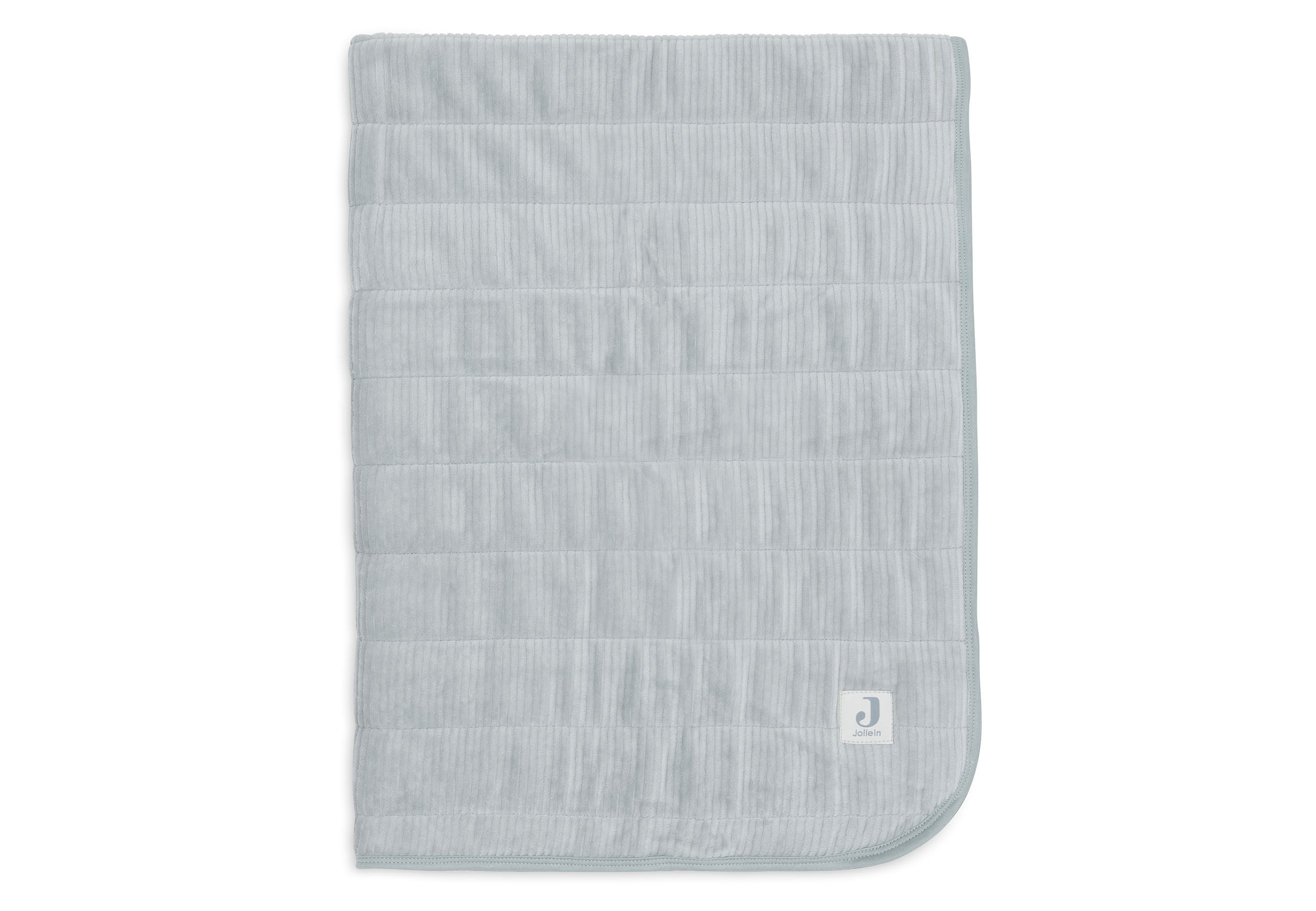 Deken Wieg Jollein 75x100 Velvet Rib Sea Green Deken Wieg Jollein 75x100 Velvet Rib Sea Green_1