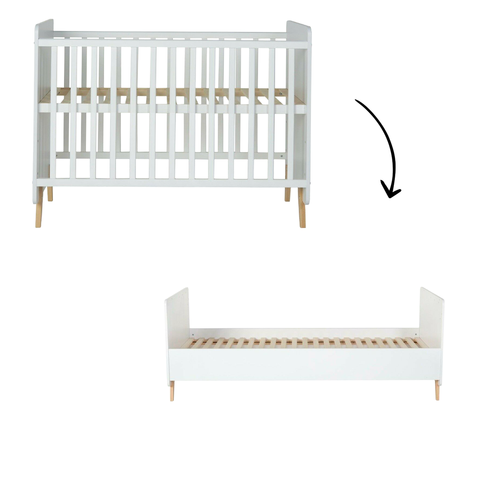 Meegroei Ledikant Quax Loft White 60x120 Meegroei Ledikant Quax Loft White 60x120_1