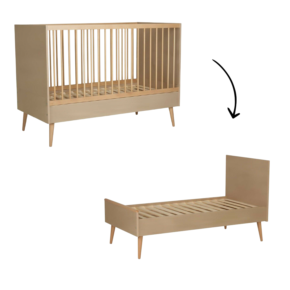 Meegroei Ledikant Quax Cocoon Latte 70x140 Meegroei Ledikant Quax Cocoon Latte 70x140_1