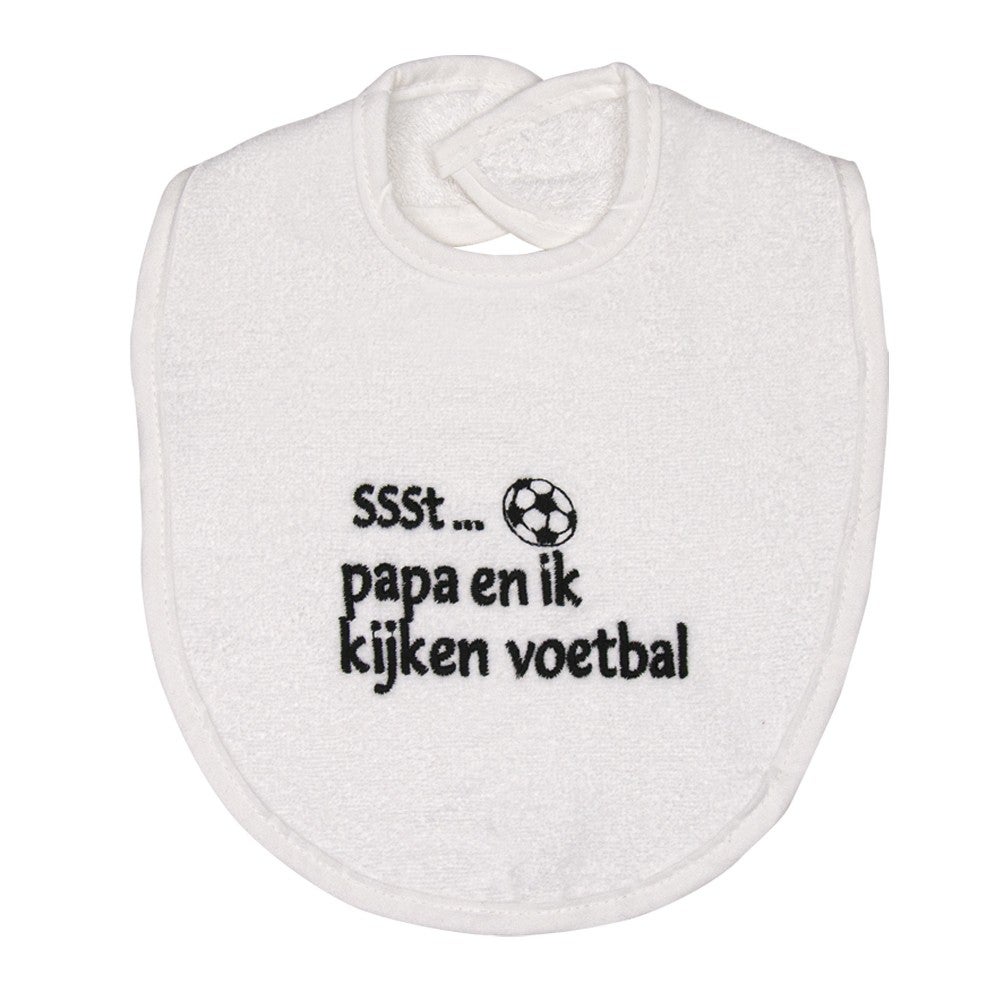 Slabber Petit Villain Papa En Ik Kijken Voetbal Wit Slabber Petit Villain Papa En Ik Kijken Voetbal Wit_1