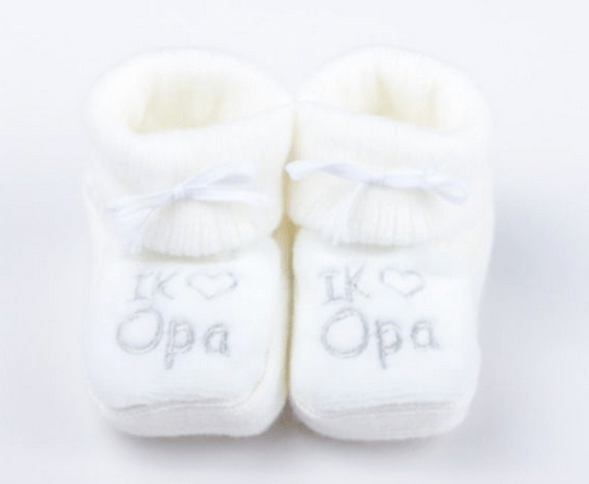 Babyslofjes Petit Villain Ik ♥ Opa Wit Babyslofjes Petit Villain Ik ♥ Opa Wit_1
