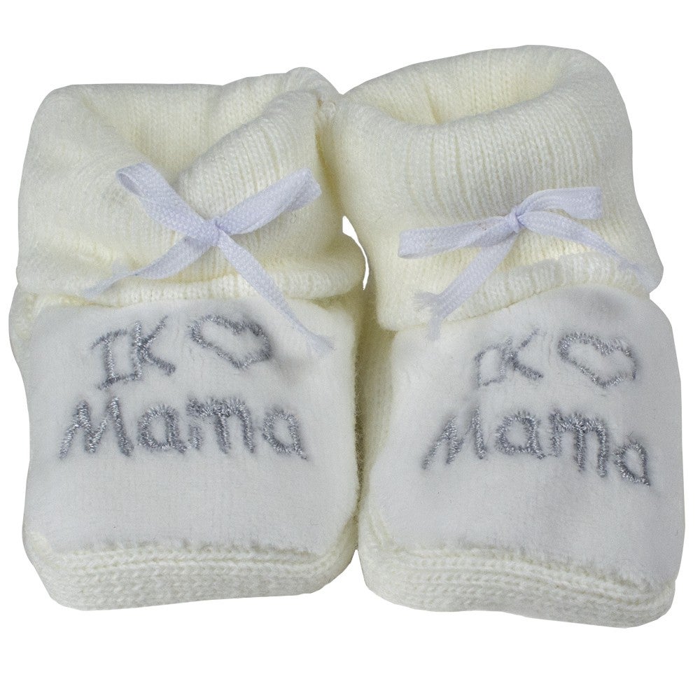 Babyslofjes Petit Villain Ik ♥ Mama Wit Babyslofjes Petit Villain Ik ♥ Mama Wit_1