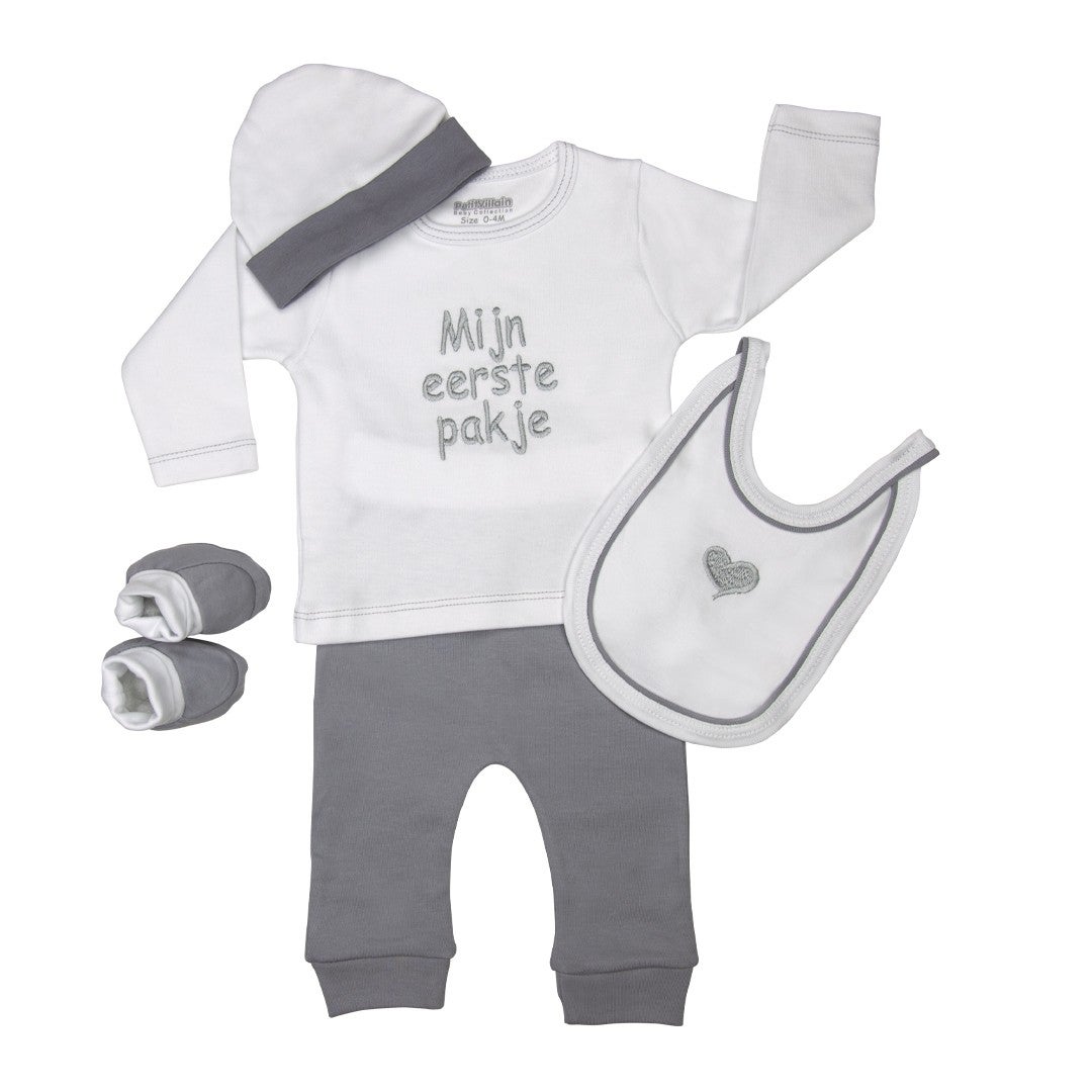 Giftset Petit Villain 5-delig Eerste Pakje 0-3mnd Giftset Petit Villain 5-delig Eerste Pakje 0-3mnd_1