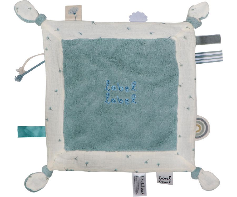 Knuffeldoekje Label Label Hearts Dandelion Blue Knuffeldoekje Label Label Hearts Dandelion Blue_1