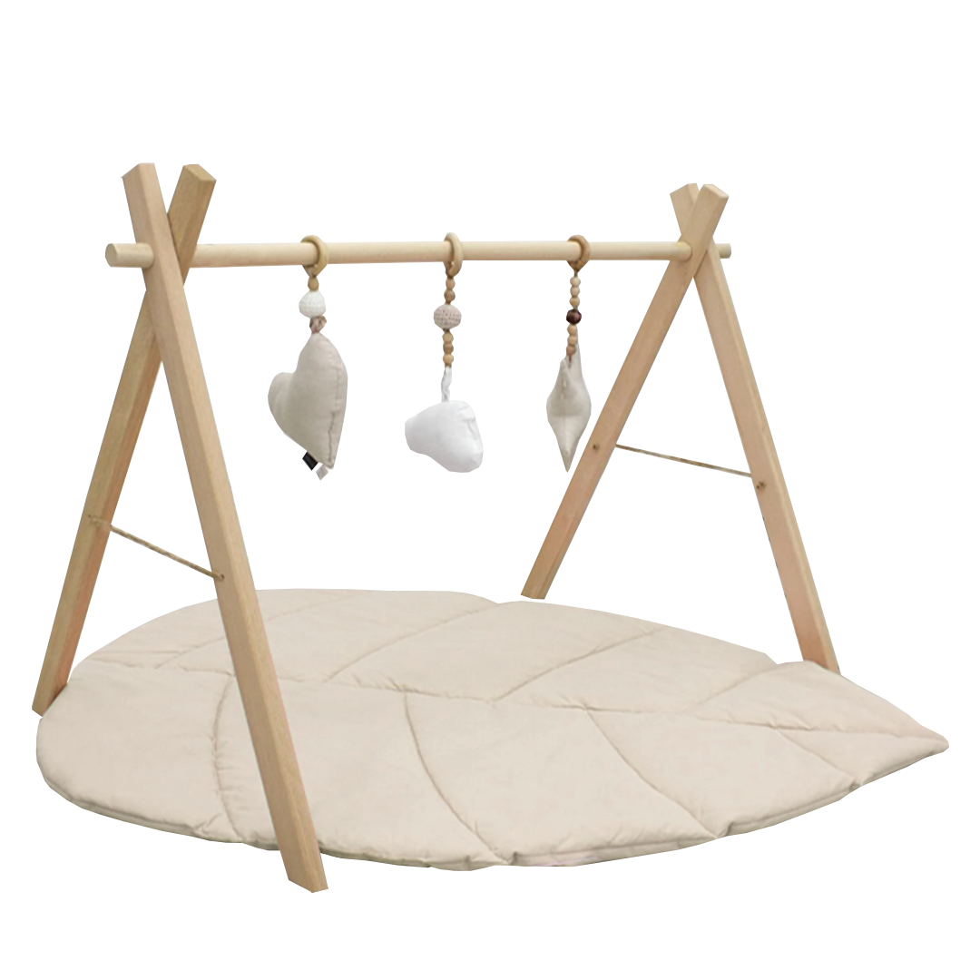 Babygym en Speelkleed MorDesign Leaf Wood Sand Babygym en Speelkleed MorDesign Leaf Wood Sand_1