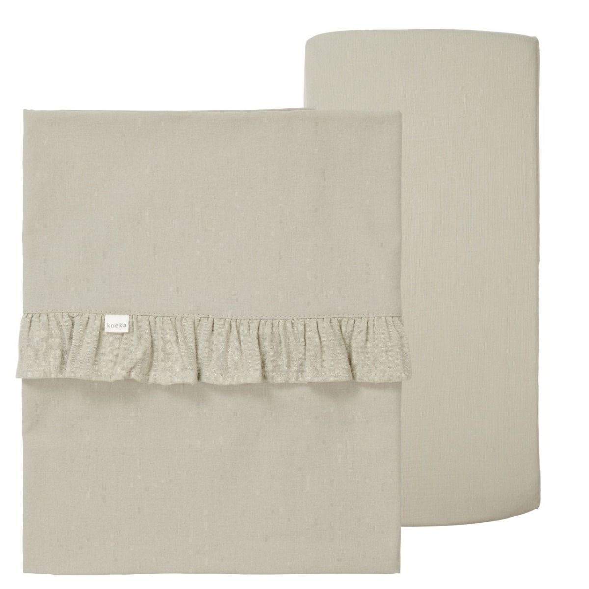 Set | Laken Wieg + Hoeslaken Wieg Ruffle Faro Sage Set | Laken Wieg + Hoeslaken Wieg Ruffle Faro Sage_1
