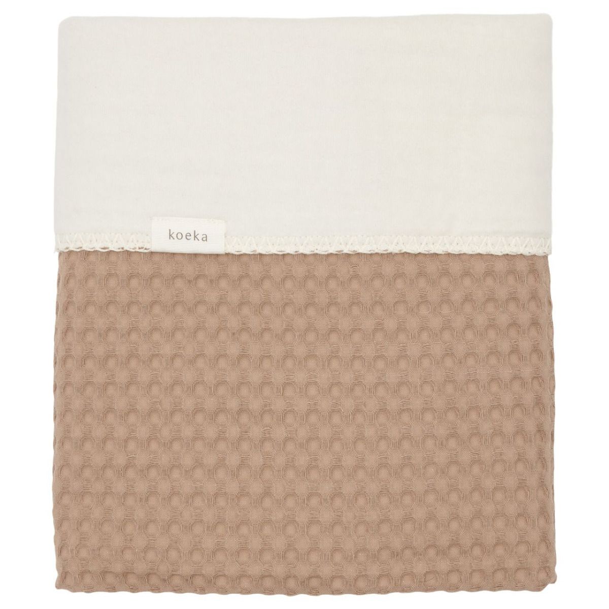 Deken Ledikant Koeka Wafel Cotton Fleece Caffe Deken Ledikant Koeka Wafel Cotton Fleece Caffe_1