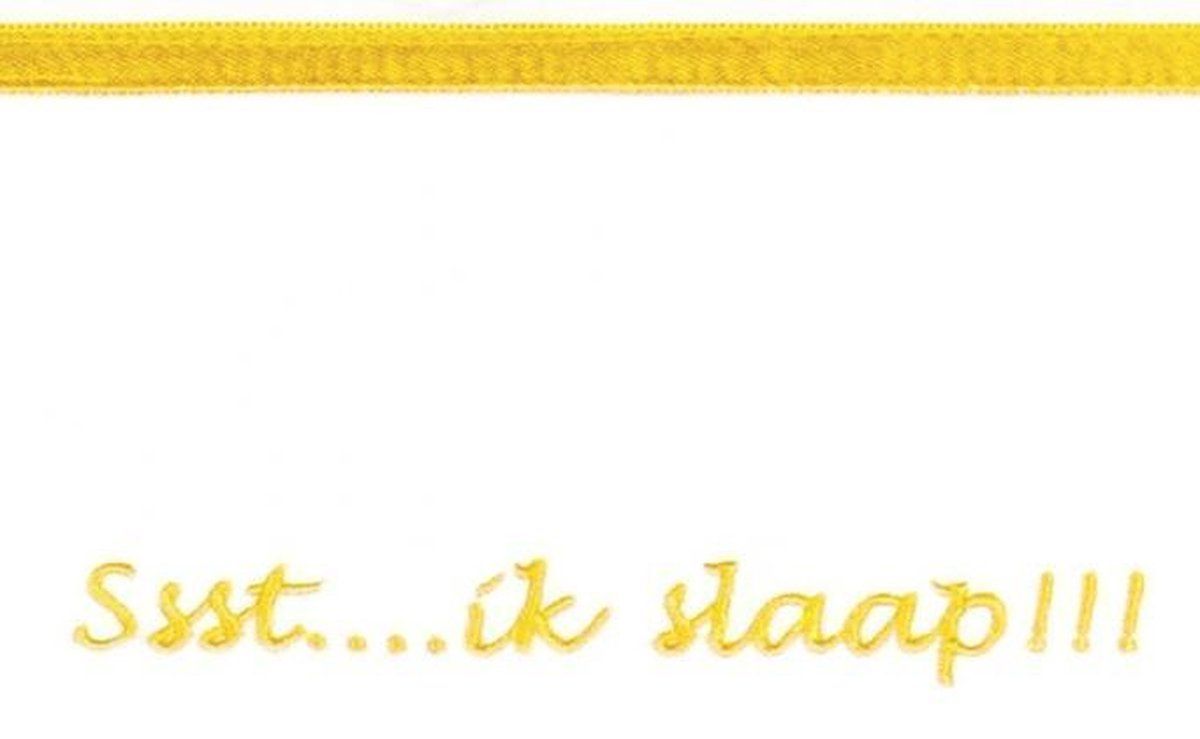 Laken Wieg Briljant Baby 75x100 Ssst Ik Slaap Oker Laken Wieg Briljant Baby 75x100 Ssst Ik Slaap Oker_1