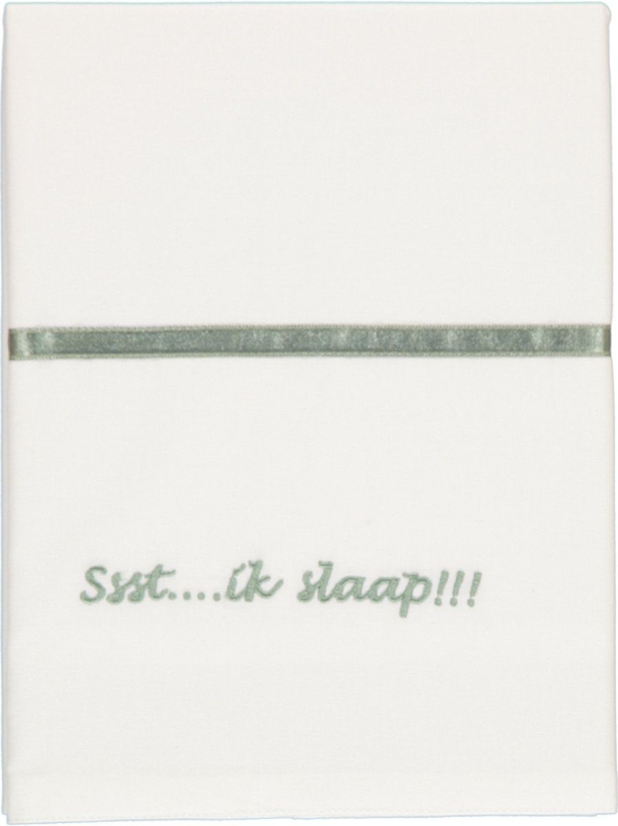 Laken Wieg Briljant Baby Ssst Ik Slaap Groen 75x100 Laken Wieg Briljant Baby Ssst Ik Slaap Groen 75x100_1
