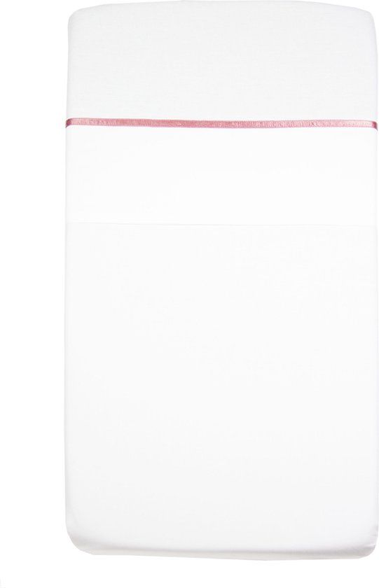 Laken Wieg Briljant Baby Bias Tape Grey Pink 75x100 Laken Wieg Briljant Baby Bias Tape Grey Pink 75x100_1
