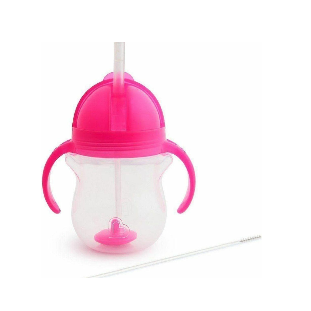 Drinkbeker Munchkin Click Lock Tip & Sip Straw Cup Pink Drinkbeker Munchkin Click Lock Tip & Sip Straw Cup Pink_1