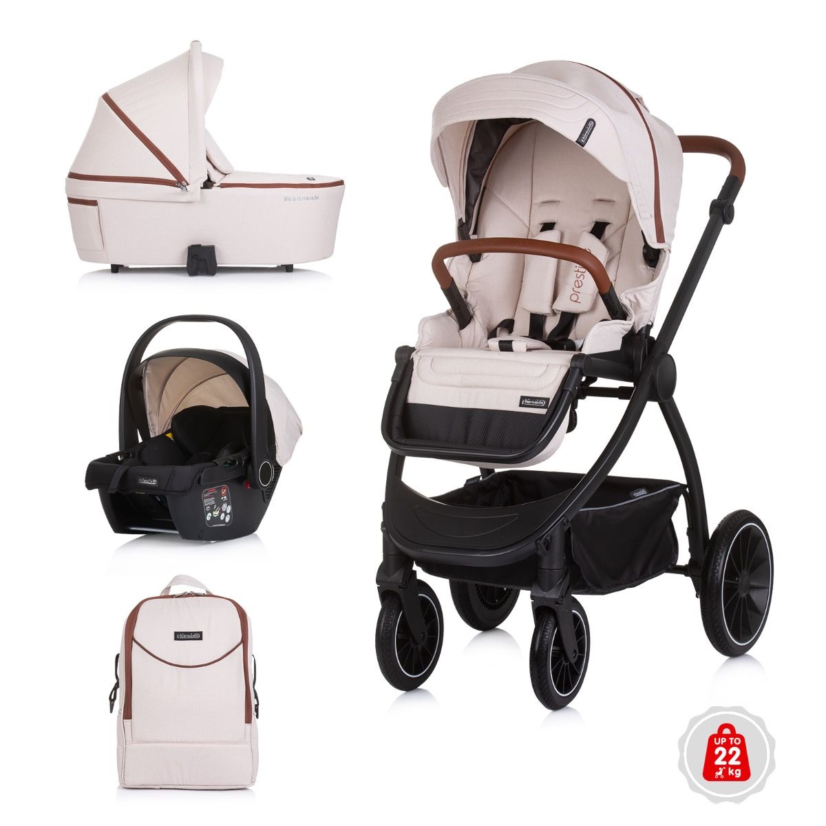Kinderwagen Chipolino Prestige 3-in-1 Biscotta Kinderwagen Chipolino Prestige 3-in-1 Biscotta_2