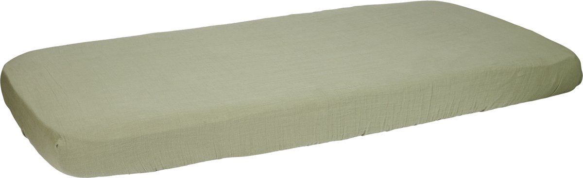 Hoeslaken Ledikant Little Dutch Muslin Olive 40x80 Hoeslaken Ledikant Little Dutch Muslin Olive 40x80_1