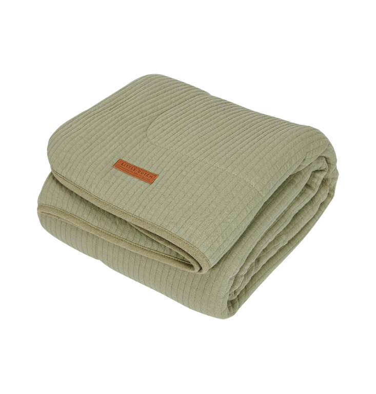 Deken Ledikant Little Dutch Pure&Soft Pure Olive Deken Ledikant Little Dutch Pure&Soft Pure Olive_1