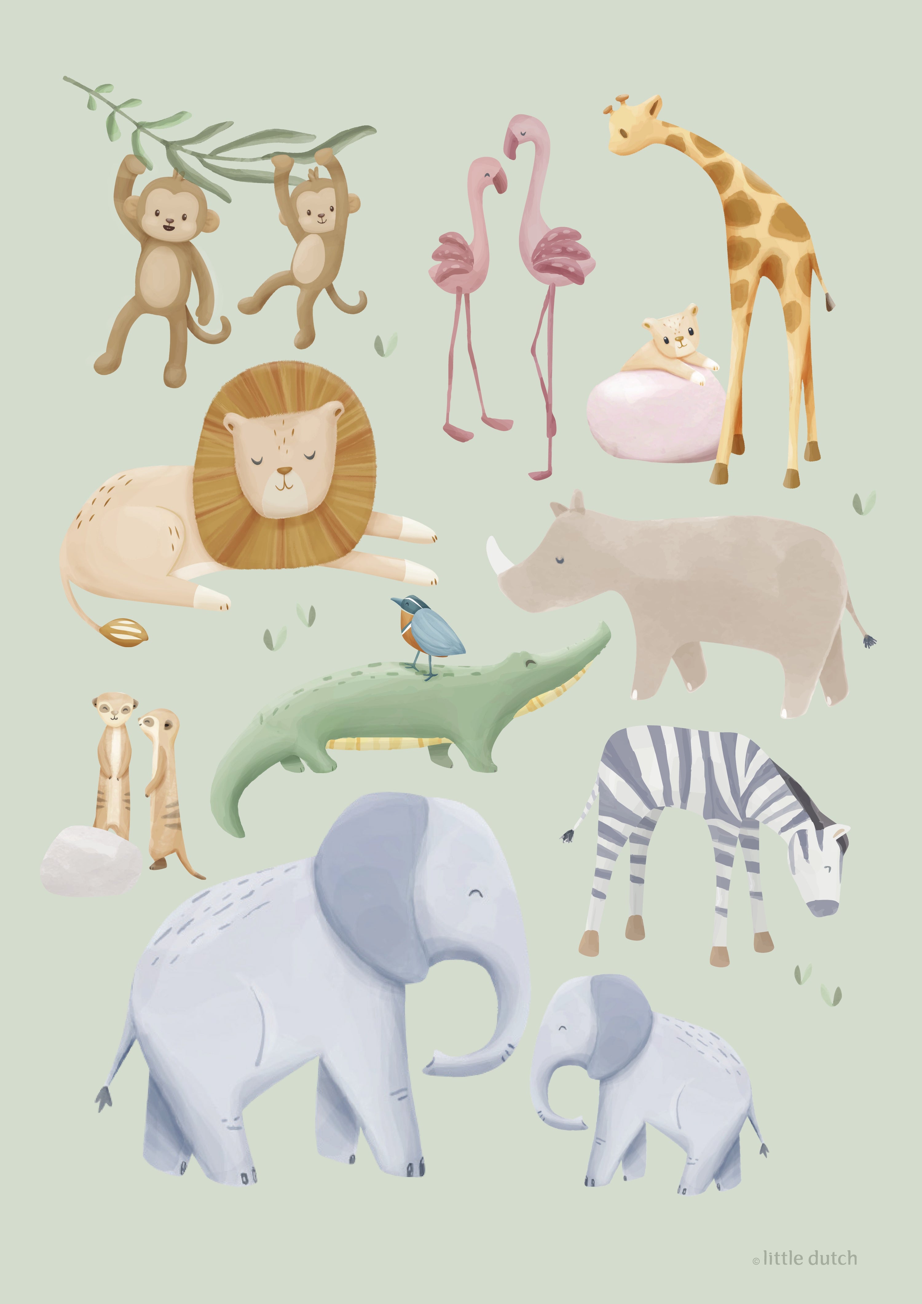 3892300423_3_Poster_Little_Dutch_A3_Safari_Friends 3892300423_3_Poster_Little_Dutch_A3_Safari_Friends_3