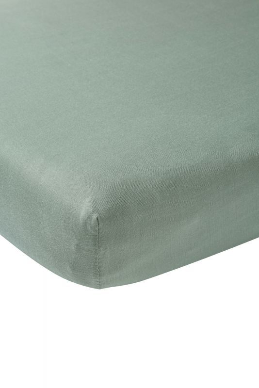 Hoeslaken Ledikant Meyco Jersey 60x120 Stone Green Hoeslaken Ledikant Meyco Jersey 60x120 Stone Green_1