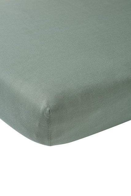 Meyco Jersey Hoeslaken 2-pack - 60x120 - Stone Green Meyco Jersey Hoeslaken 2-pack - 60x120 - Stone Green_1