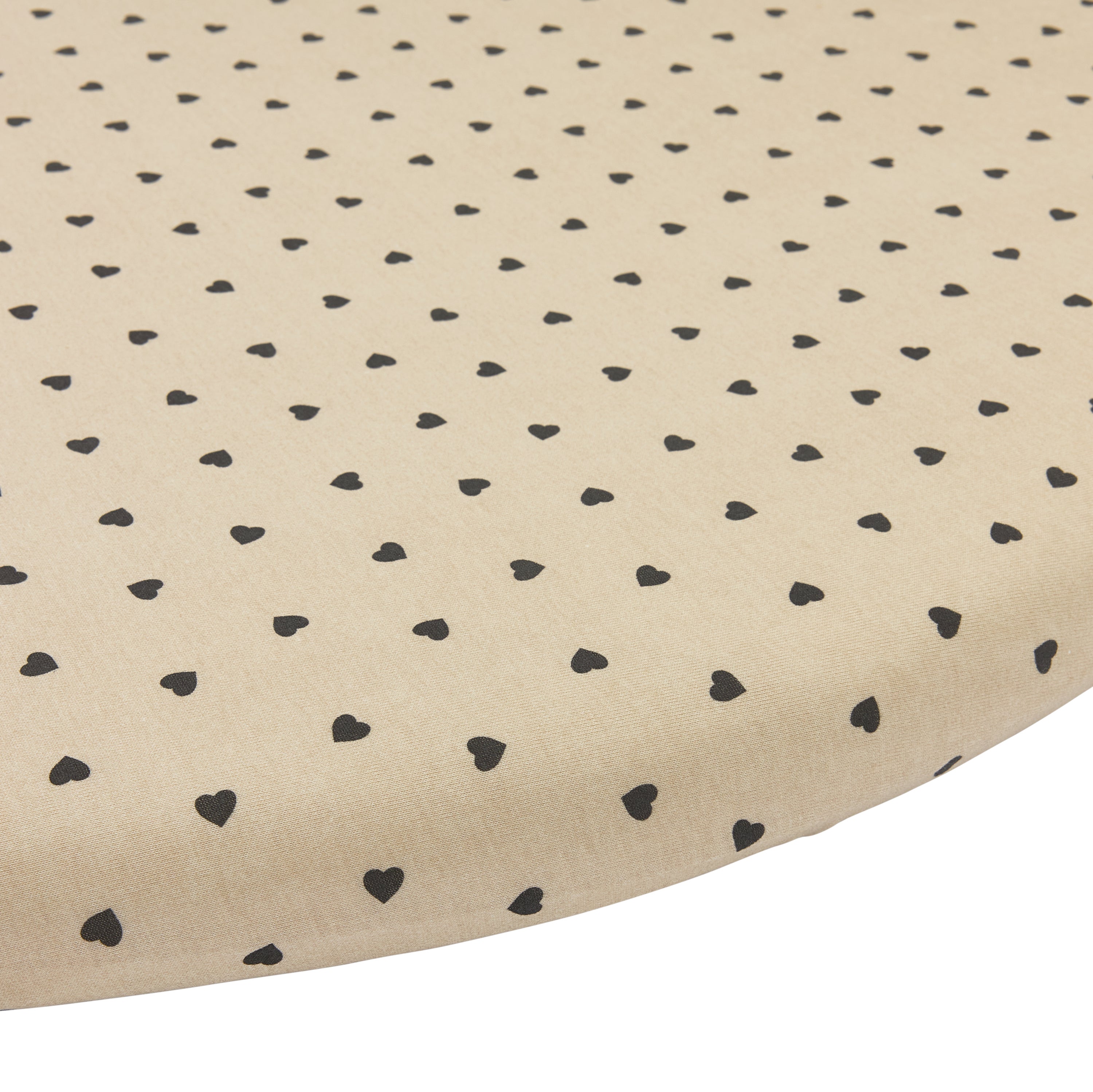 Hoeslaken Boxmatras Meyco Rond Sweet Heart Sand Hoeslaken Boxmatras Meyco Rond Sweet Heart Sand_1