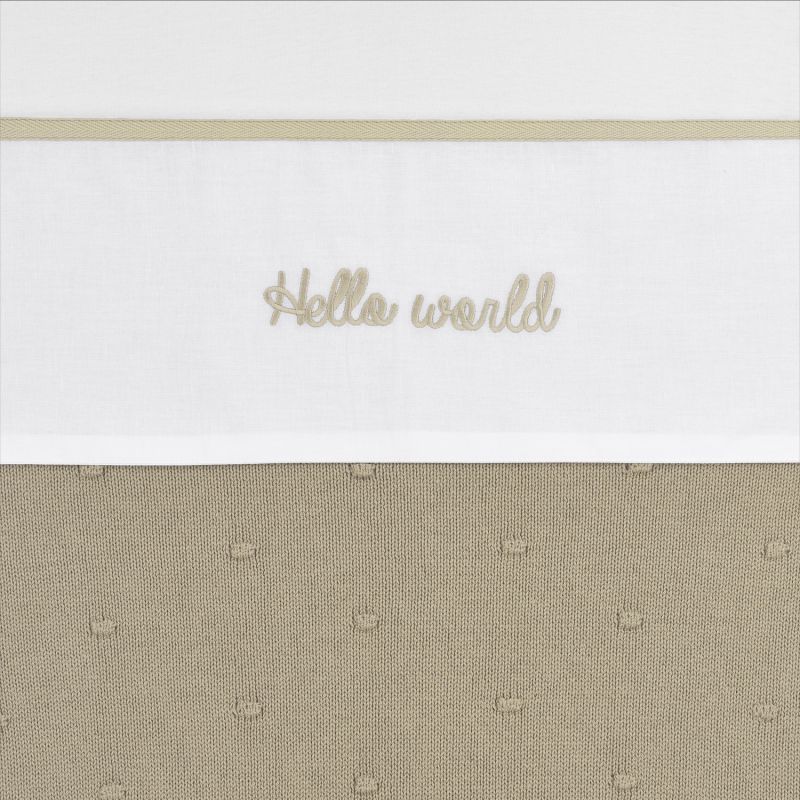 Laken Wieg Meyco Hello World Sand Laken Wieg Meyco Hello World Sand_1