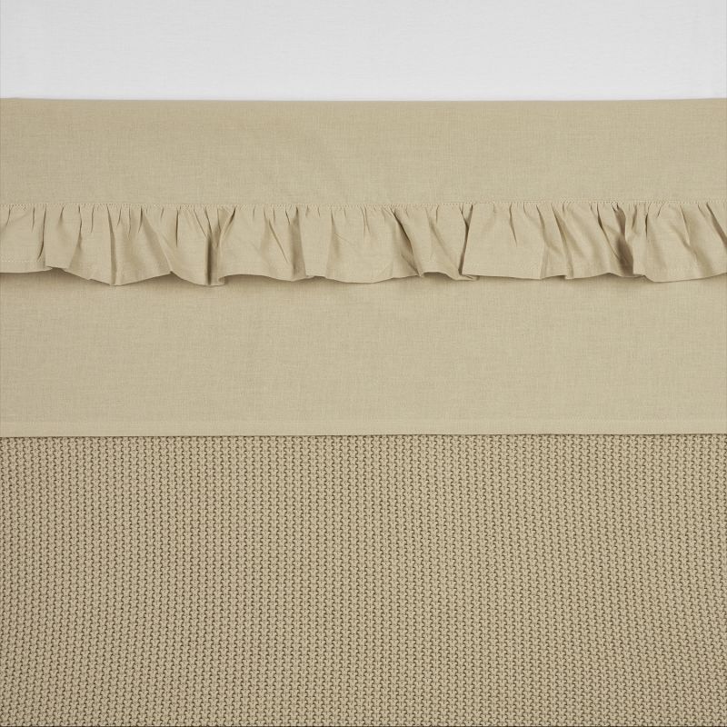 Laken Ledikant Meyco Ruffle Sand Laken Ledikant Meyco Ruffle Sand_1