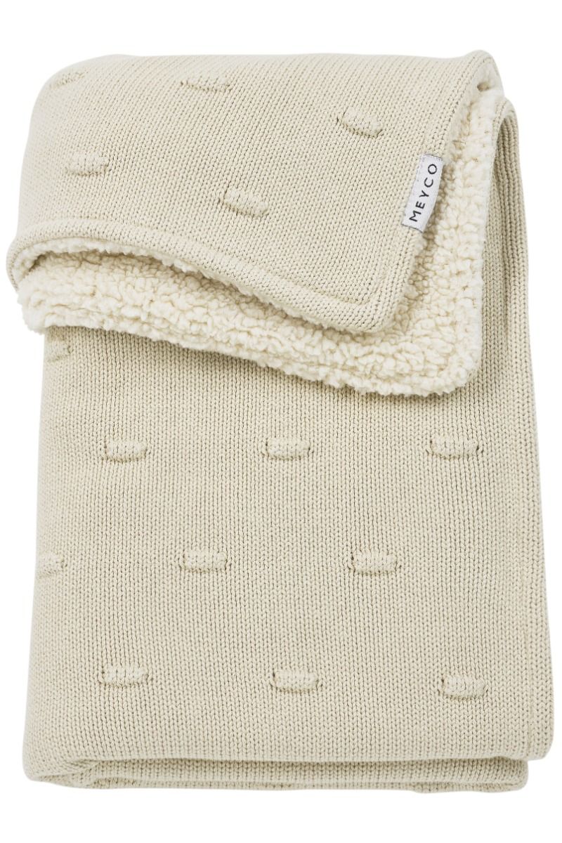 Deken Ledikant Meyco Knots Teddy Soft Sand 100x150 Deken Ledikant Meyco Knots Teddy Soft Sand 100x150_1