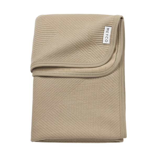 Deken Ledikant Meyco Jaquard Pure Flannel Taupe Deken Ledikant Meyco Jaquard Pure Flannel Taupe_1