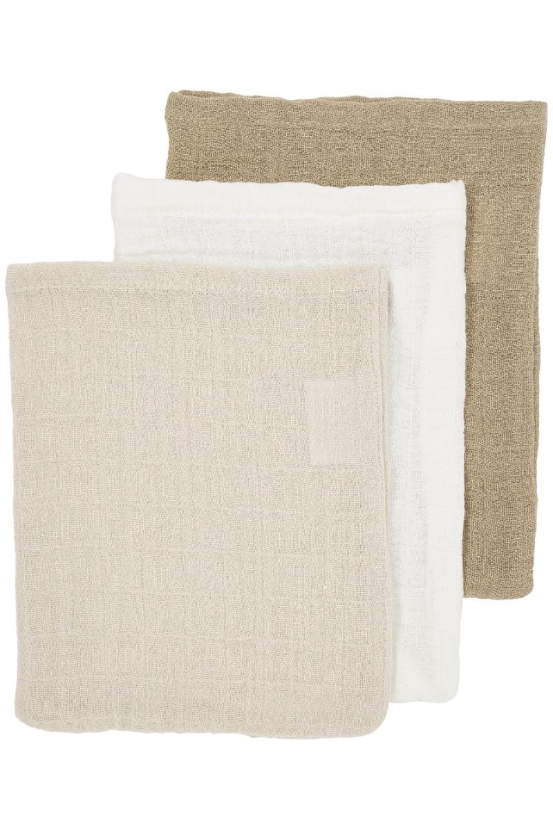 Washandjes Meyco Pre-washed Offwhite/Soft Sand/Taupe 3-pack Washandjes Meyco Pre-washed Offwhite/Soft Sand/Taupe 3-pack_1