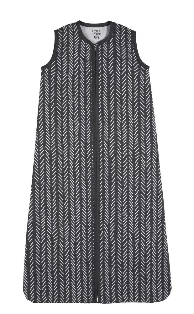 Slaapzak Zomer Little Boo Geweven ZigZag Anthracite 70cm Slaapzak Zomer Little Boo Geweven ZigZag Anthracite 70cm_1