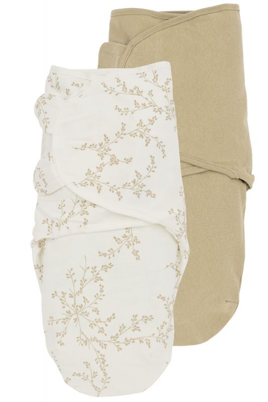 Inbakerdoek Swaddle Meyco Uni/Branches Sand 4-6mnd 2-pack Inbakerdoek Swaddle Meyco Uni/Branches Sand 4-6mnd 2-pack_1
