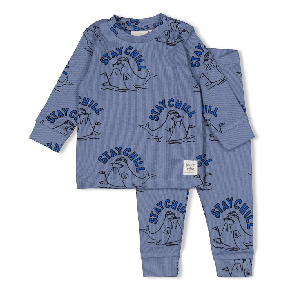 Pyjama Feetje Premium Sleepwear Willy Walrus Blauw 56 t/m 86 Pyjama Feetje Premium Sleepwear Willy Walrus Blauw 56 t/m 86_1