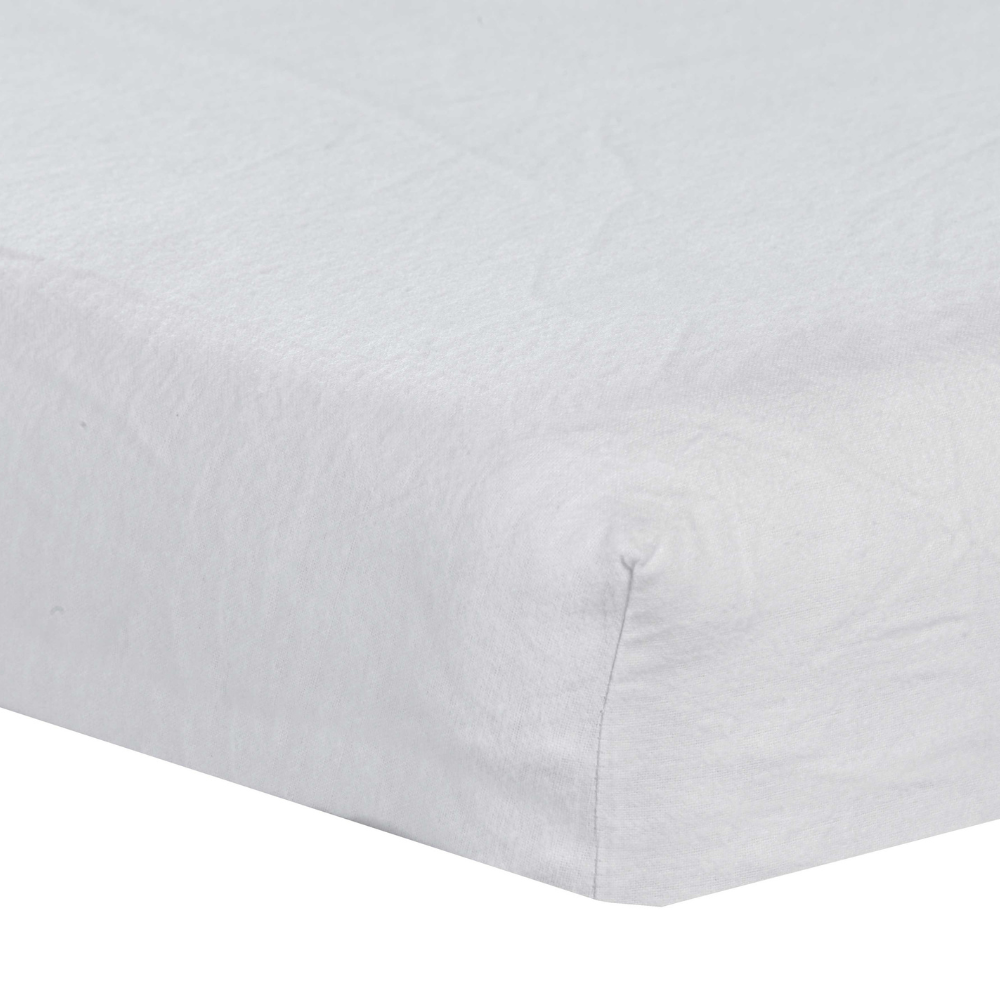 Hoeslaken Eenpersoons ZZZOO Molton 90x200 Wit Hoeslaken Eenpersoons ZZZOO Molton 90x200 Wit_1
