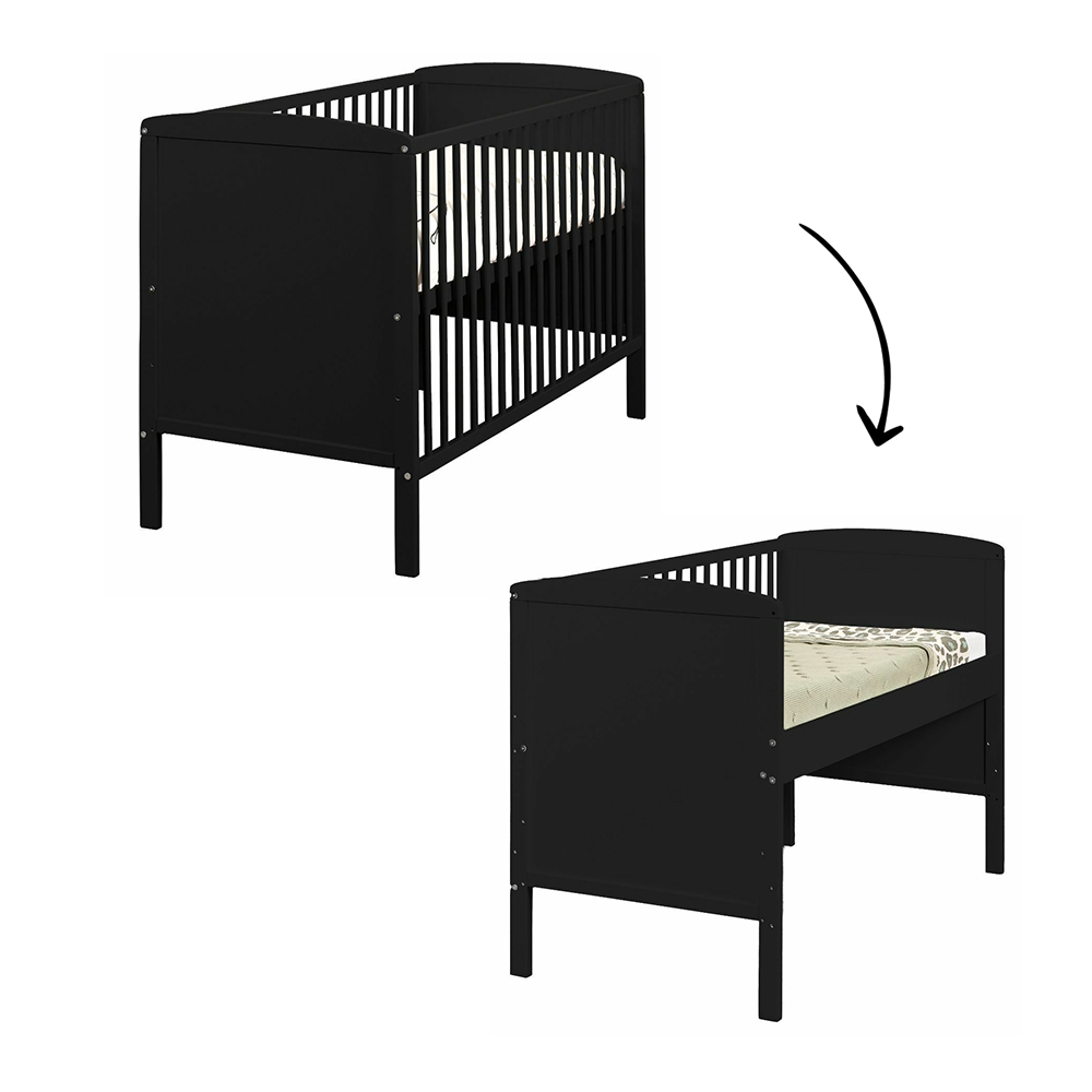 Meegroei Ledikant/Co-sleeper Colorfull Home Lya2 Beuken Black 60x120 Meegroei Ledikant/Co-sleeper Colorfull Home Lya2 Beuken Black 60x120_1