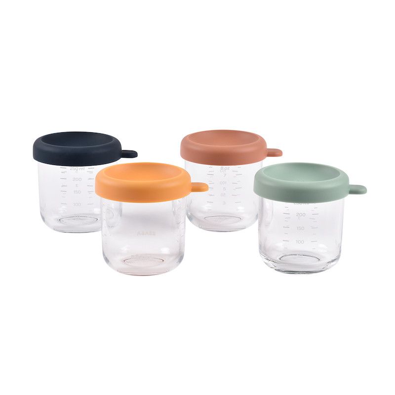 Bewaarpotjes Glas Béaba 250ml Color Mix 4st Bewaarpotjes Glas Béaba 250ml Color Mix 4st_1