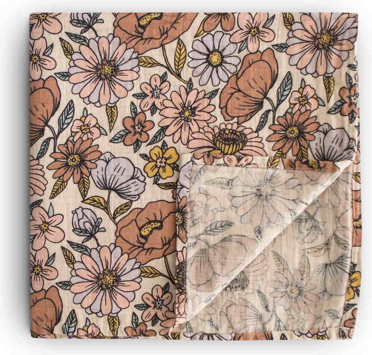 Multidoek Mushie Hydrofiel Retro Flowers Multidoek Mushie Hydrofiel Retro Flowers_1