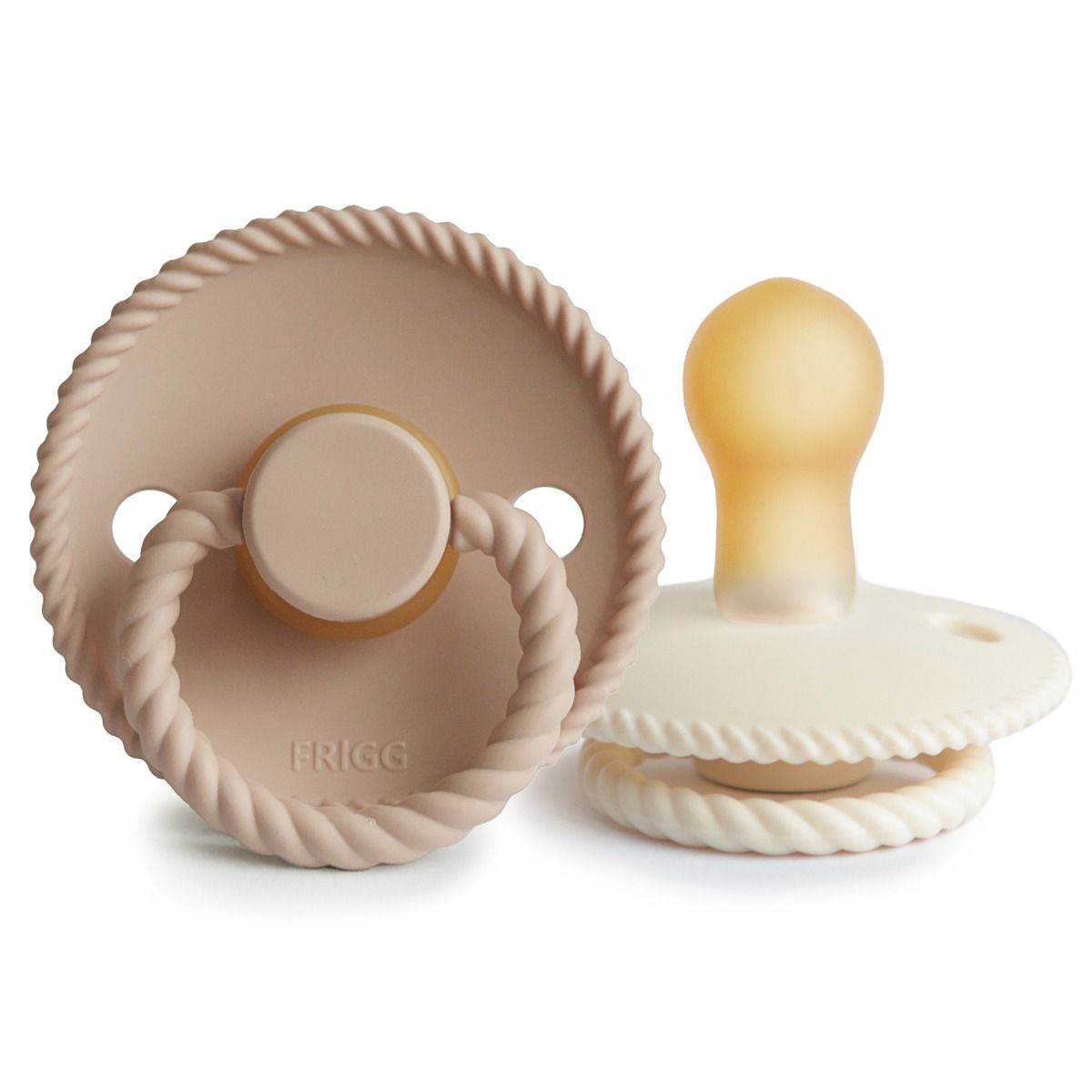Fopspeen Frigg Rope 0-6mnd Cream/Croissant 2st Fopspeen Frigg Rope 0-6mnd Cream/Croissant 2st_1