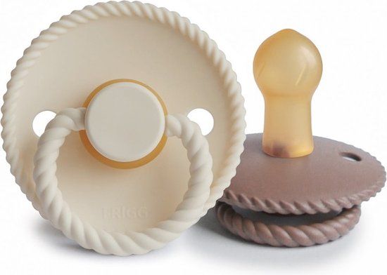 Fopspeen Frigg Rope 6-18mnd Cream/Sepia 2st Fopspeen Frigg Rope 6-18mnd Cream/Sepia 2st_1