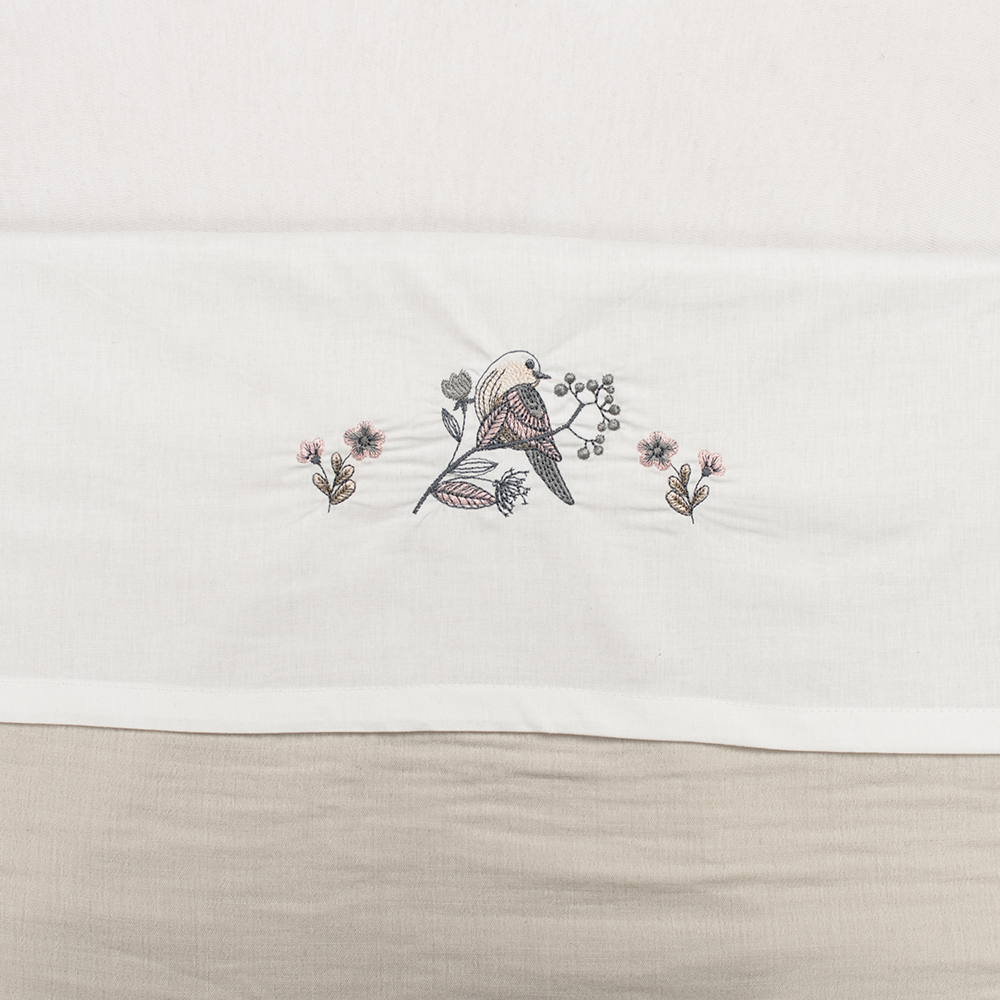 Laken Ledikant Funnababy 100x150 Borduur Bird Laken Ledikant Funnababy 100x150 Borduur Bird_1