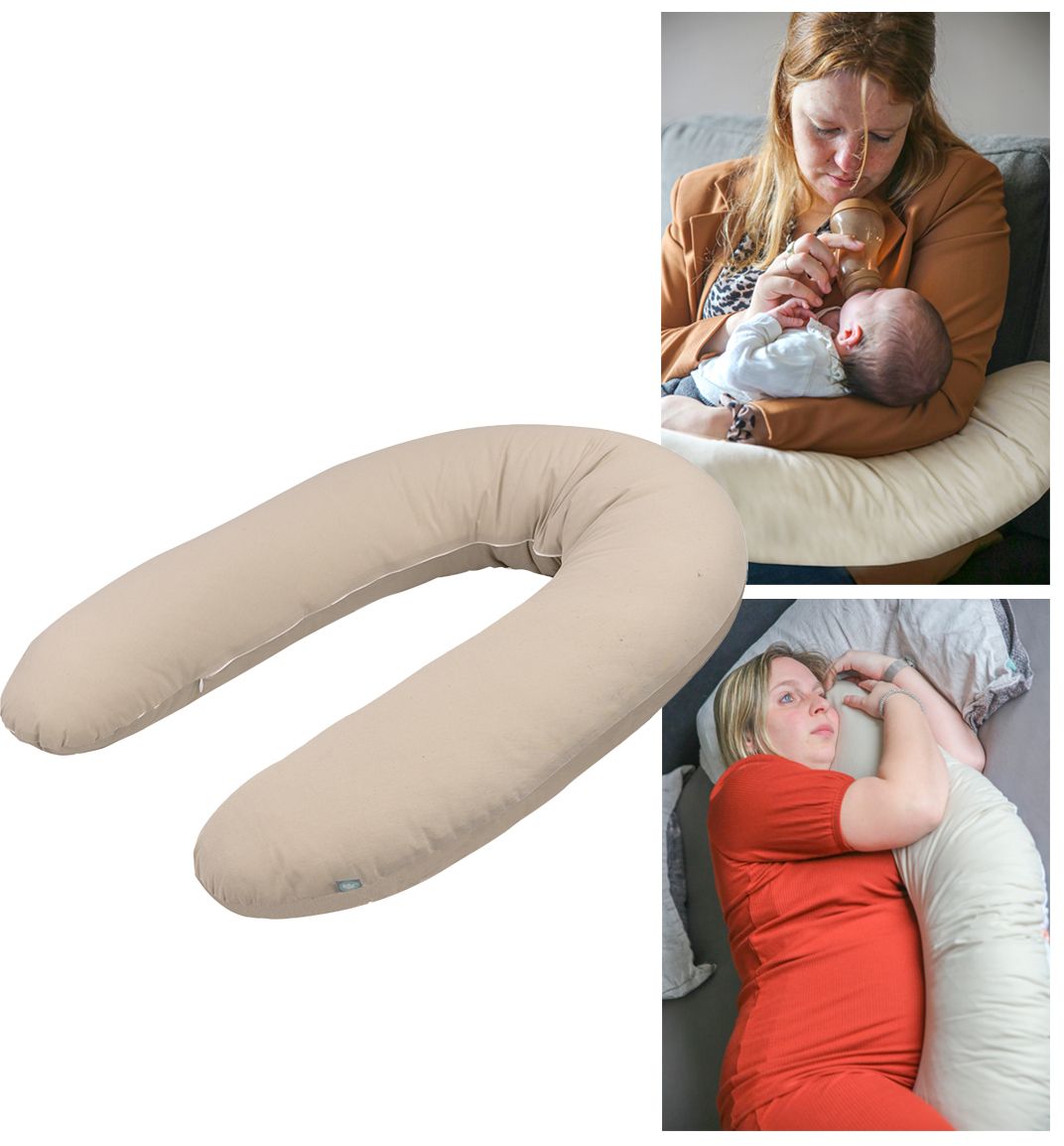 Voedingskussen / Zwangerschapskussen XL Funnababy Uni Sand Voedingskussen / Zwangerschapskussen XL Funnababy Uni Sand_1