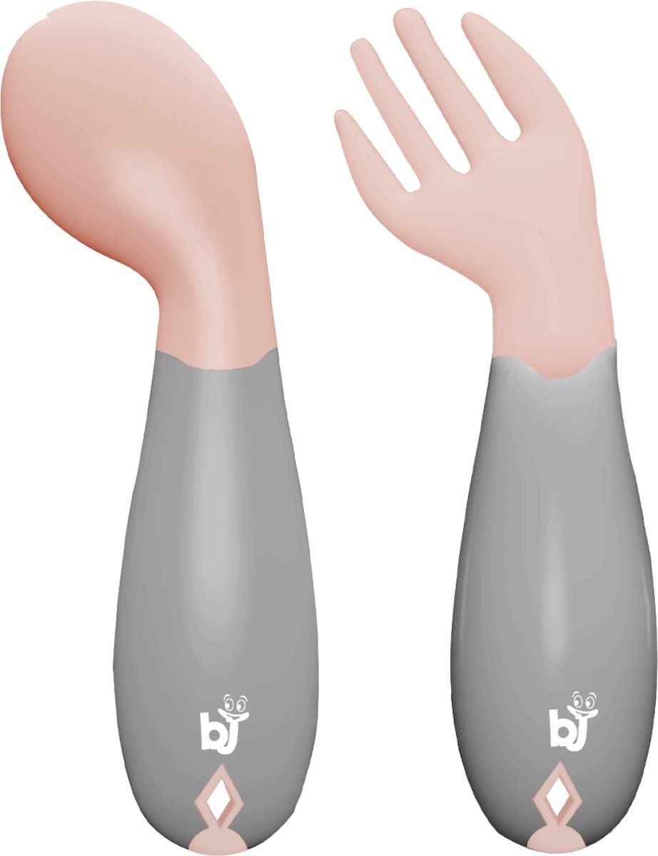 Lepel & Vork Babyjem Angled Roze Lepel & Vork Babyjem Angled Roze_1