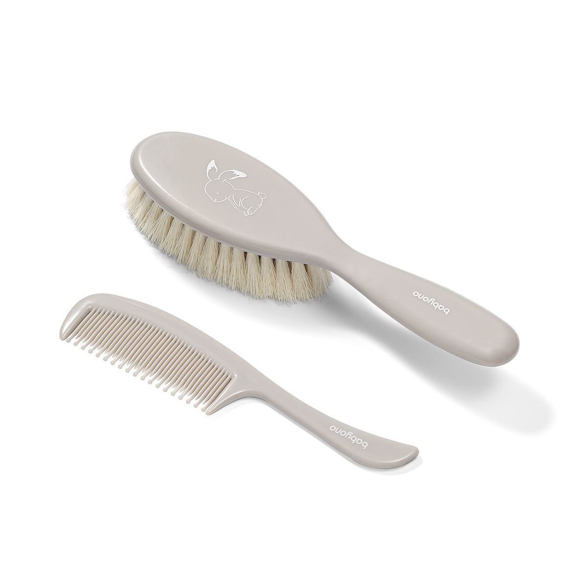 Kapset Kam & Borstel Babyono Supersoft Grey Kapset Kam & Borstel Babyono Supersoft Grey_1