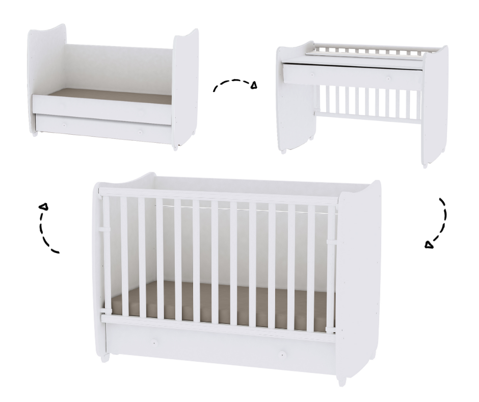 Ledikant 60x120 Lorelli Dream White Ledikant 60x120 Lorelli Dream White_1