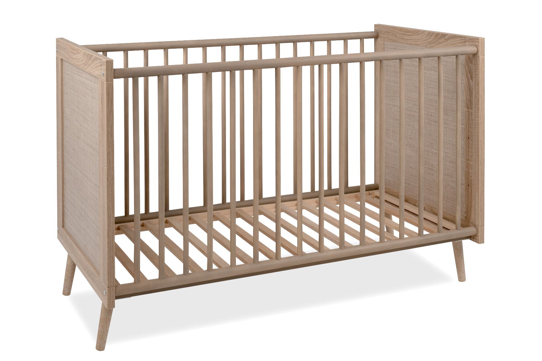 Ledikant Finori Bali Eiken/Riet Decor 70x140 Ledikant Finori Bali Eiken/Riet Decor 70x140_1