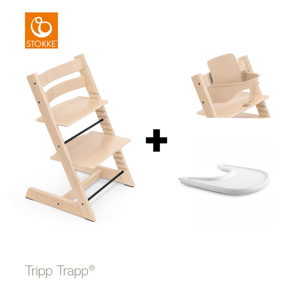 Set | Kinderstoel Stokke® Tripp Trapp® Natural + Babyset + Eetblad Set | Kinderstoel Stokke® Tripp Trapp® Natural + Babyset + Eetblad_1